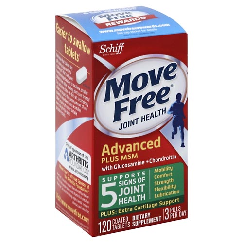 Image for Move Free Joint Health, Advanced Plus MSM, Coated Tablets,120ea from Dave's Pharmacy