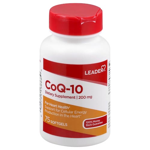 Image for Leader CoQ-10, 200 mg, Softgels,75ea from Dave's Pharmacy