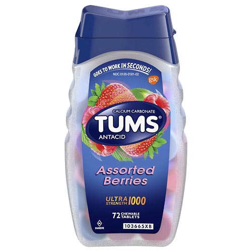 Image for Tums Antacid, Ultra Strength 1000, Assorted Berries, Chewable Tablets,72ea from Dave's Pharmacy