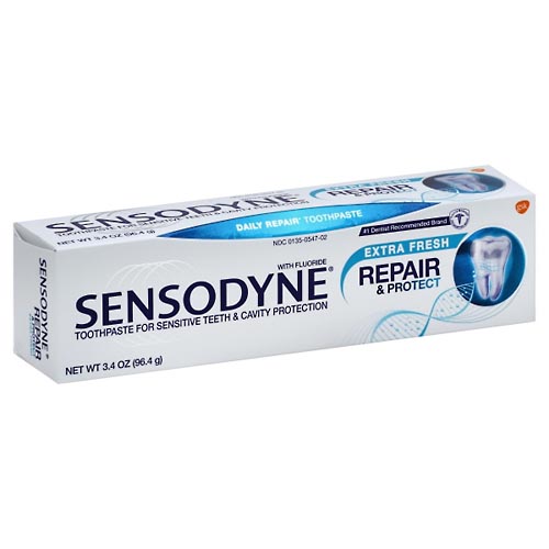 Image for Sensodyne Toothpaste, Daily Repair, with Fluoride, Repair & Protect, Extra Fresh,3.4oz from Dave's Pharmacy
