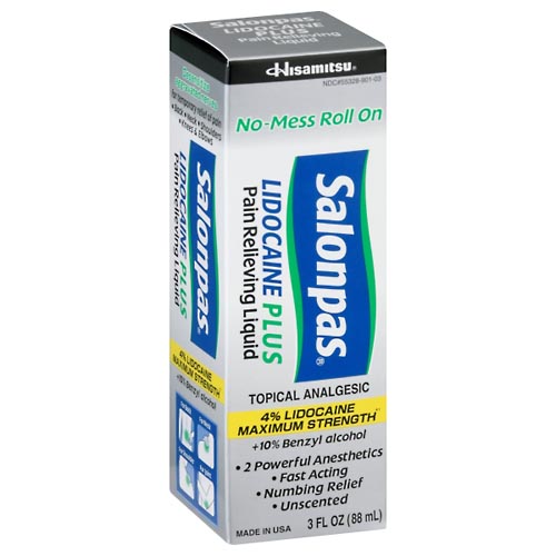 Image for Salonpas Pain Relieving Liquid, Lidocaine Plus,3oz from Dave's Pharmacy