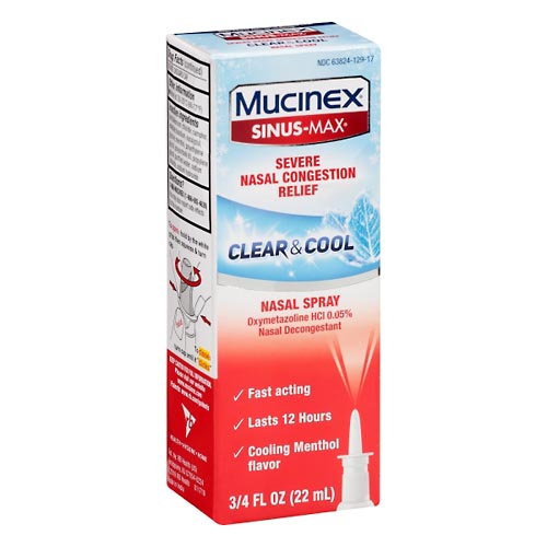 Image for Mucinex Nasal Spray, Clear & Cool,0.75oz from Dave's Pharmacy