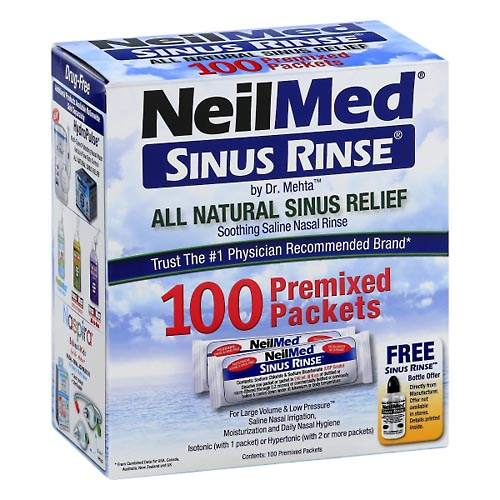 Image for Neilmed Saline Nasal Rinse, Premixed Packets,100ea from Dave's Pharmacy